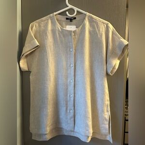 Kal Rieman Short Sleeve Linen Tunic - SMALL